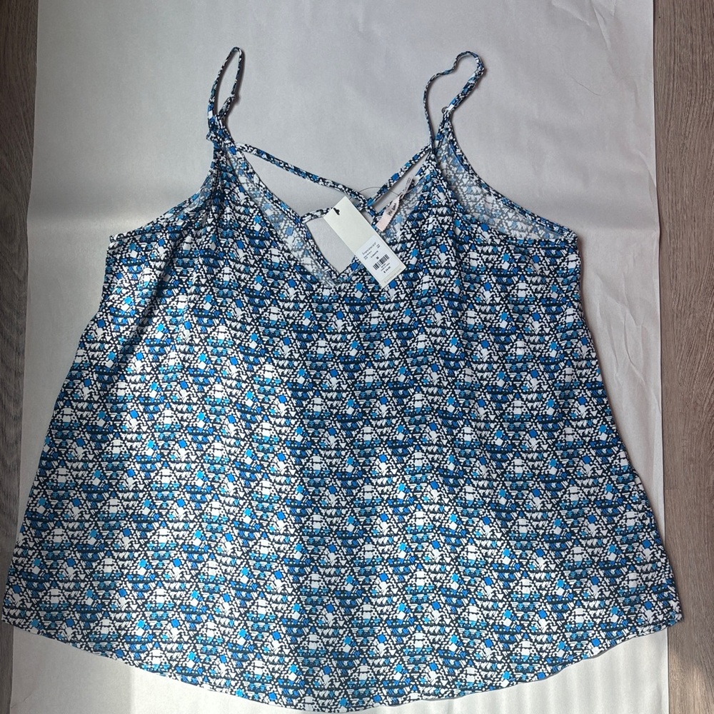 Miami Blue and White Patterned Camisole